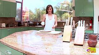 Horny Brunette Lesbian Fingers Messy Roommate!