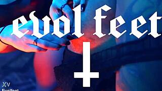 beauty in heels with nipple clamps