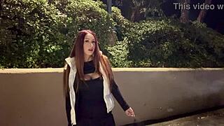 Italian big tits milf artemisia love enjoys a late night smoke session