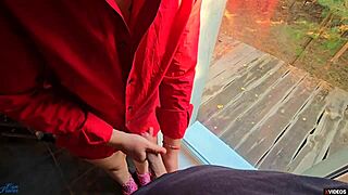 Step Sister Helps Step Brother Cum Quickly in Her Panties While Step Mom Waits in Car