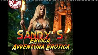 Hey, check out Sandy's erotic cosplay adventure with milf parody and music vibes 😏🎶