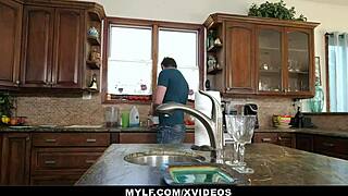 Stepmom passionately rewards her helpful stepson with a hard fuck