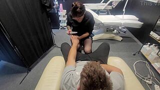 Manicurist Chooses Dick Over Nails for Intense Blowjob