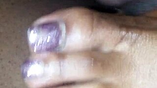 In this scene, soft toes playfully tease a throbbing dick