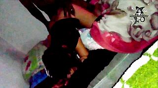 The black guy punishes the slutty wife of the cuckold in this intense scene.