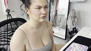 Why are you such a gooner, step bro, watching me masturbate?