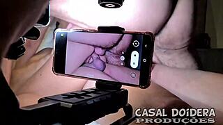 Pricilla Diabinha says, 'My first porn, fucked by two guys in front of husband, all cummed up.'