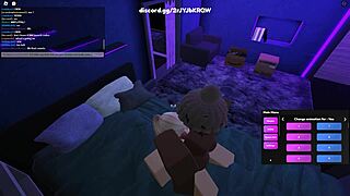 Blonde whore explores roblox porn world.