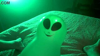 Wild alien inflatable encounter with big tits 😲