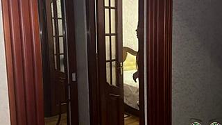 wow, stepmom and stepson sharing the bed on halloween with creampie and fingering orgasm 😍