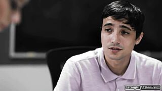 teen fucks her big tit teachers stepson to get her grades up