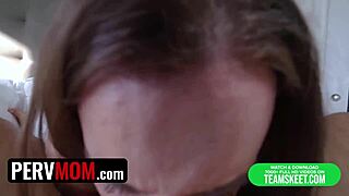 My huge-titted stepmom fucked me senseless in pov