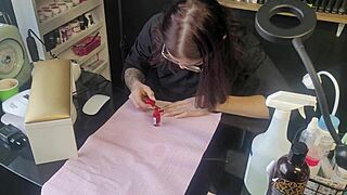 Manicurist Chooses Dick Over Nails for Intense Blowjob