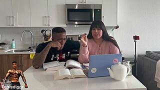 Latina BBW gets dicked down for being a great study buddy!