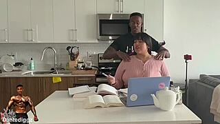 Latina BBW gets dicked down for being a great study buddy!