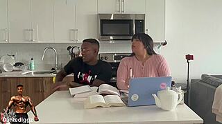 Latina BBW gets dicked down for being a great study buddy!