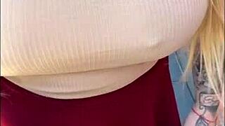 All Natural Busty Blonde Needs Attention While Her Bf Is Gone With Amazing Big Tits