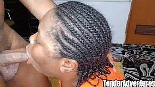 sloppy blowjob and deep throat leads to doggy creampie with my lover