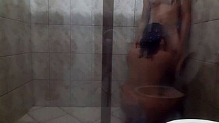 Part1 sex in the bathroom with a big couple big ass and big dick