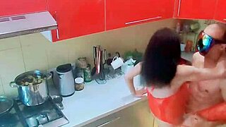 Skinny Couple Films Passionate Moments
