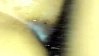 bbc teasing her creamy pussy