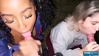 Scarlet Taylor and Busty Ebony Juliana Share Dicks in 4some