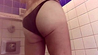 Sexy bikini, listening to waves, STROKING DICK masturbation secret gakuen