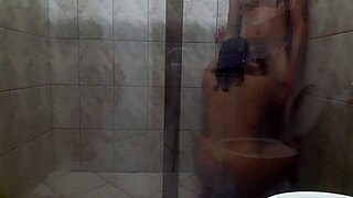 Part1 sex in the bathroom with a big couple big ass and big dick