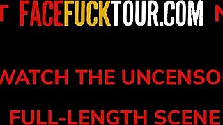 Hot skinny brunette rough face fucked upside down pov by monster cock 😩