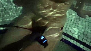 Public sex in hot tub and orgasm in car