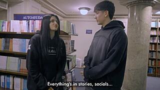 he met her at the library and she screamed during rough doggystyle fucking