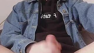 Masturbation session with slave in BDSM.