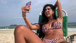 i'm live on the beach, showing off my big black cock and ass in public chat with renatinha mello