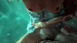 Pov Slut Fucks Outside in Pool!