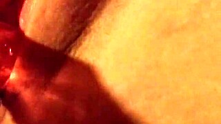 Sex machine fucks pussy intensely