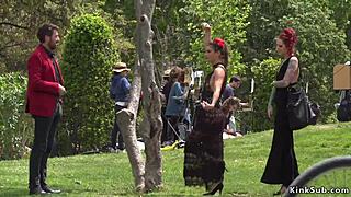 Alt mistress disgraces SPANISH babe in PUBLIC