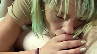 Hooker Sucks Cock in Backseat, Swallows Cum