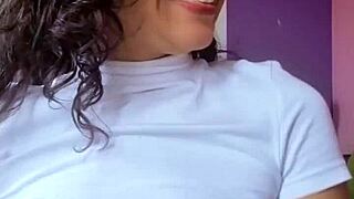 Brazilian Brunette Espuletinha Asks You to Cum on Her Natural Breasts