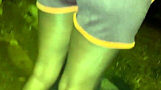 I met the neighbor on the street and convinced her to show her ass.