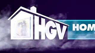 Busty ivonne fills mouth and pussy with four cocks in group action