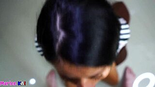 cum eating asian milf rough blowjob