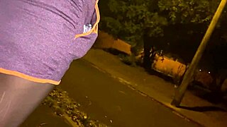 I met the neighbor on the street and convinced her to show her ass.