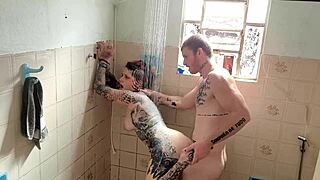 fucking stepsister in bath, wet pussy squirting