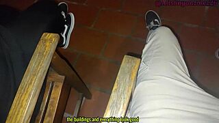 mi mejor amiga se traga toda mi pija en el balcon y un vecino casi nos descubre