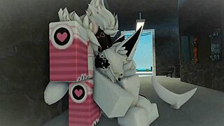 shark GOING ALL OUT on the beach roblox, furry fun in the sun