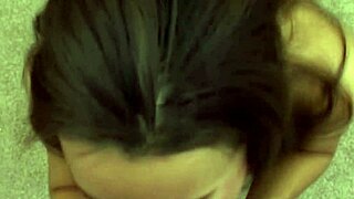 horny girl giving an amazing blowjob