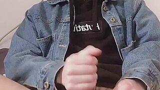 Masturbation session with slave in BDSM.