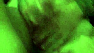 Wife Rubs Pussy While Husband Jacks Off, Ending In Creampie Cleanup.