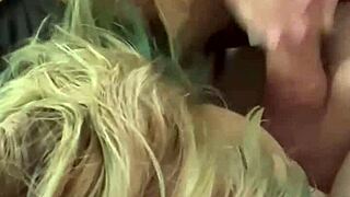 Hooker Sucks Cock in Backseat, Swallows Cum