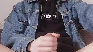 Masturbation session with slave in BDSM.